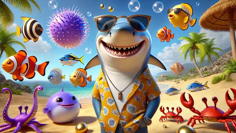 Adegan bawah laut dalam permainan tembak ikan TUNAS4D